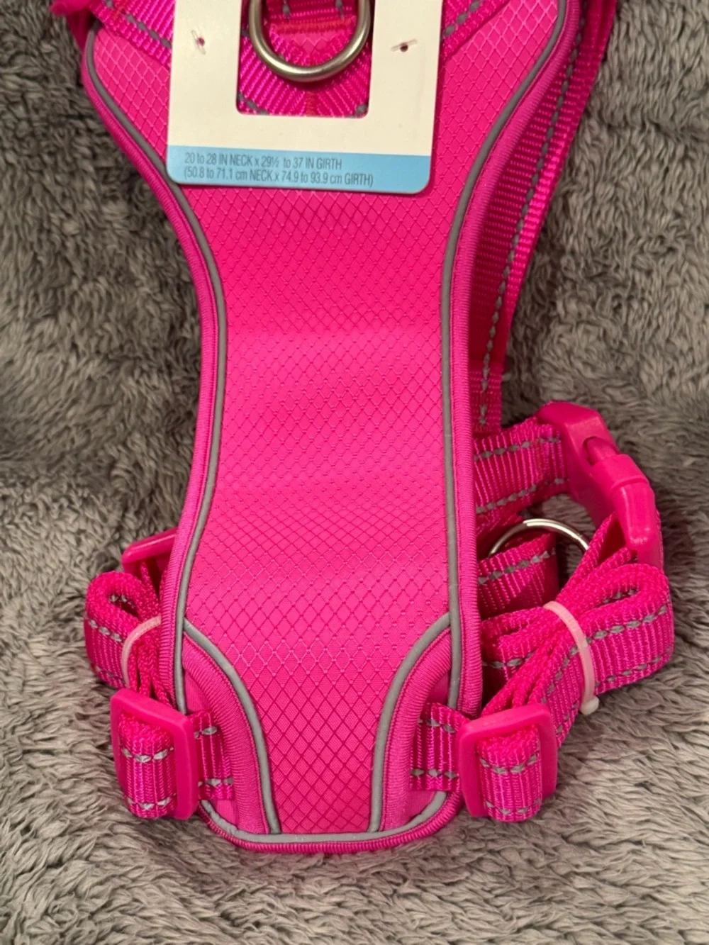 NWT Boots & Barley Bright Pink Reflective Dog Harness - Large
